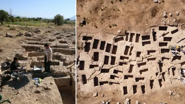 kolossaide 2 bin 200 yillik yan yana kaya tekne tipi 60 antik mezar bulundu qPOqAVSp