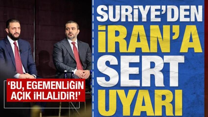 Suriyeden irana sert uyari bu egemenligin acik ihlalidir PK97VLUG